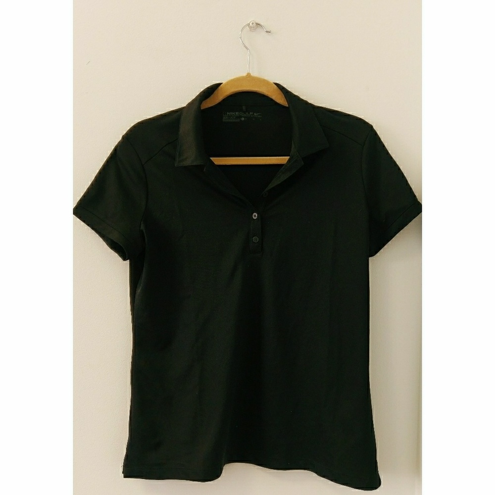 Nike  Golf Black Women's Dri-fit Polo Shirt Size L